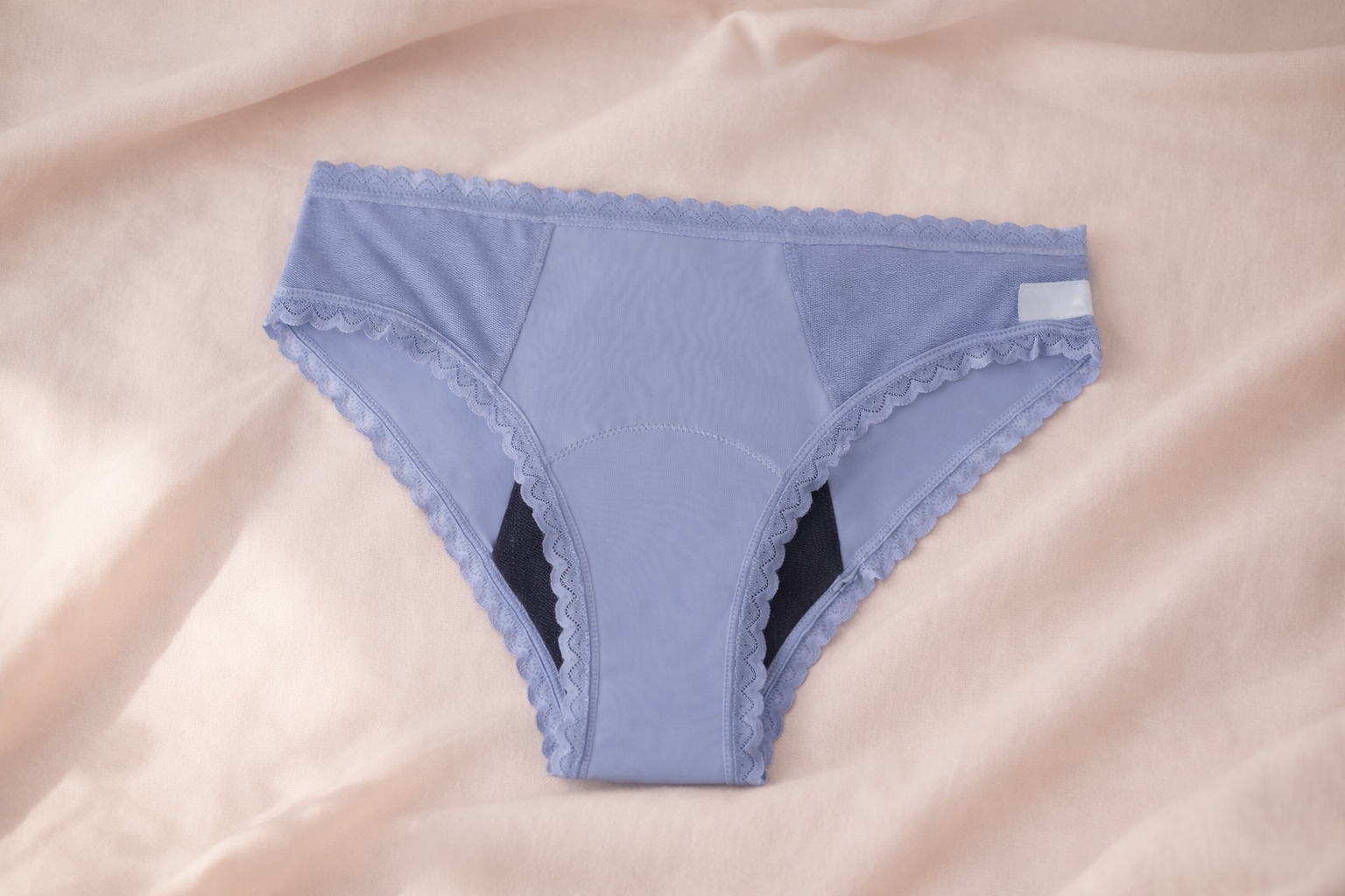 ROSEA – Culotte menstruelle en dentelle de coton taille haute